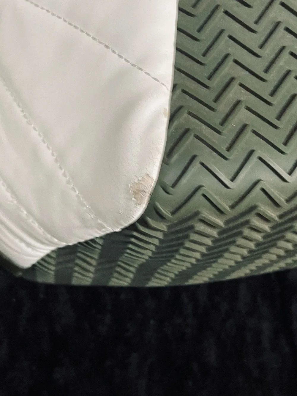 Jordan Olive Green and White Leather Backpack